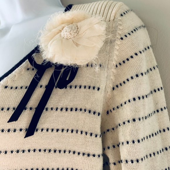 BANANA REPUBLIC merino wool sweater with brooch M - Picture 6 of 10